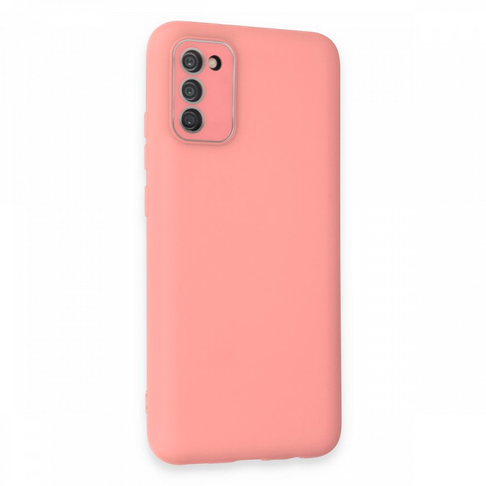  Samsung Galaxy A02S Kılıf Lansman Glass Kapak - Pembe