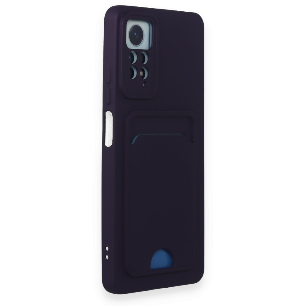 Redmi Note 11 Pro Kılıf Kelvin Kartvizitli Silikon - Derin Mor