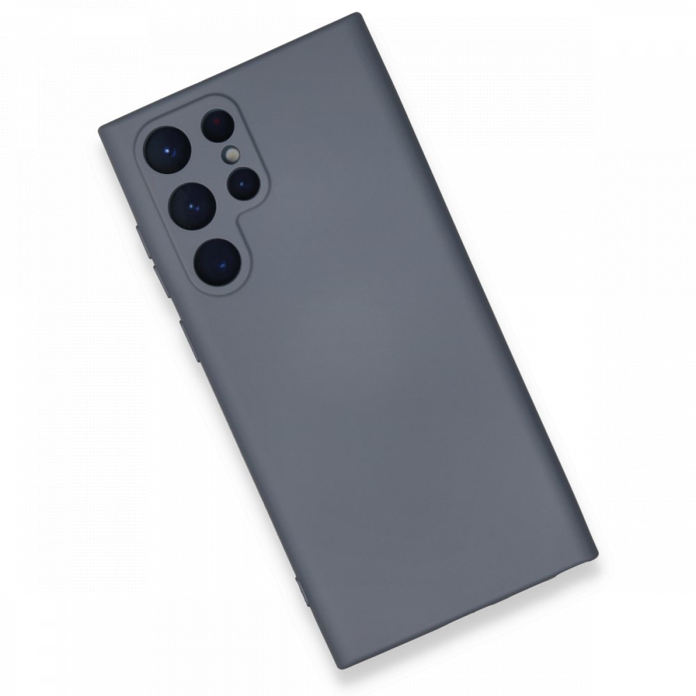  Samsung Galaxy S22 Ultra Kılıf Nano içi Kadife Silikon - Gri