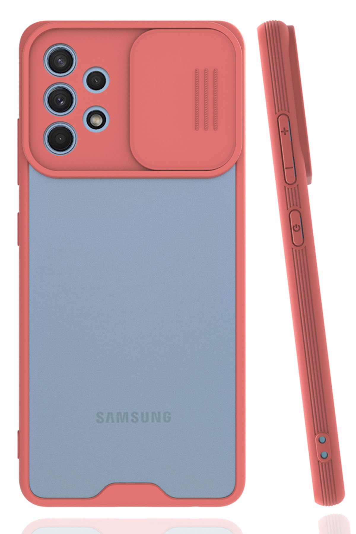  Samsung Galaxy A32 Kılıf Platin Kamera Koruma Silikon - Pembe