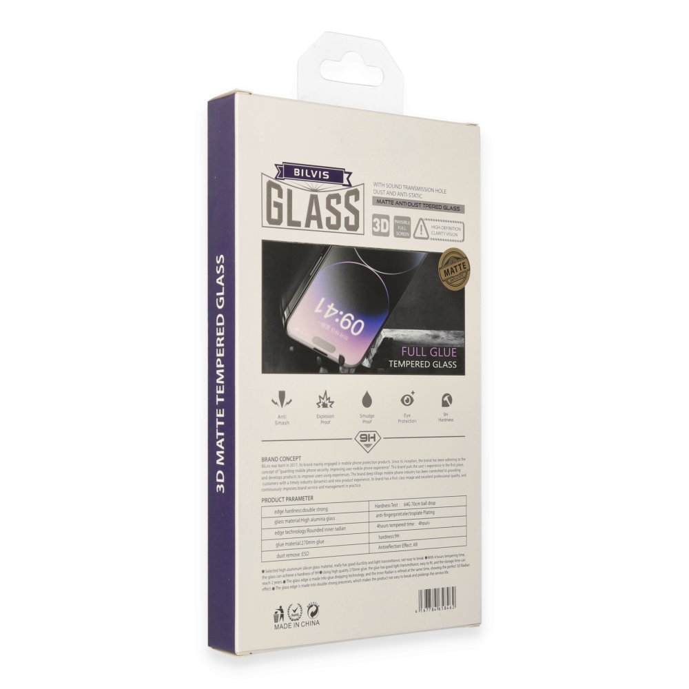  iPhone 13 Pro Max Bilvis 3D Mat Cam Ekran Koruyucu