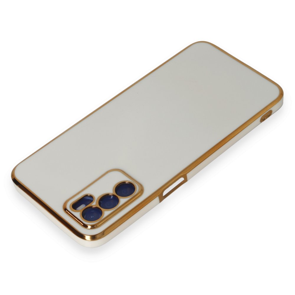 Oppo A55 Kılıf Volet Silikon - Beyaz  Oppo A55 Kılıf Volet Silikon - Beyaz