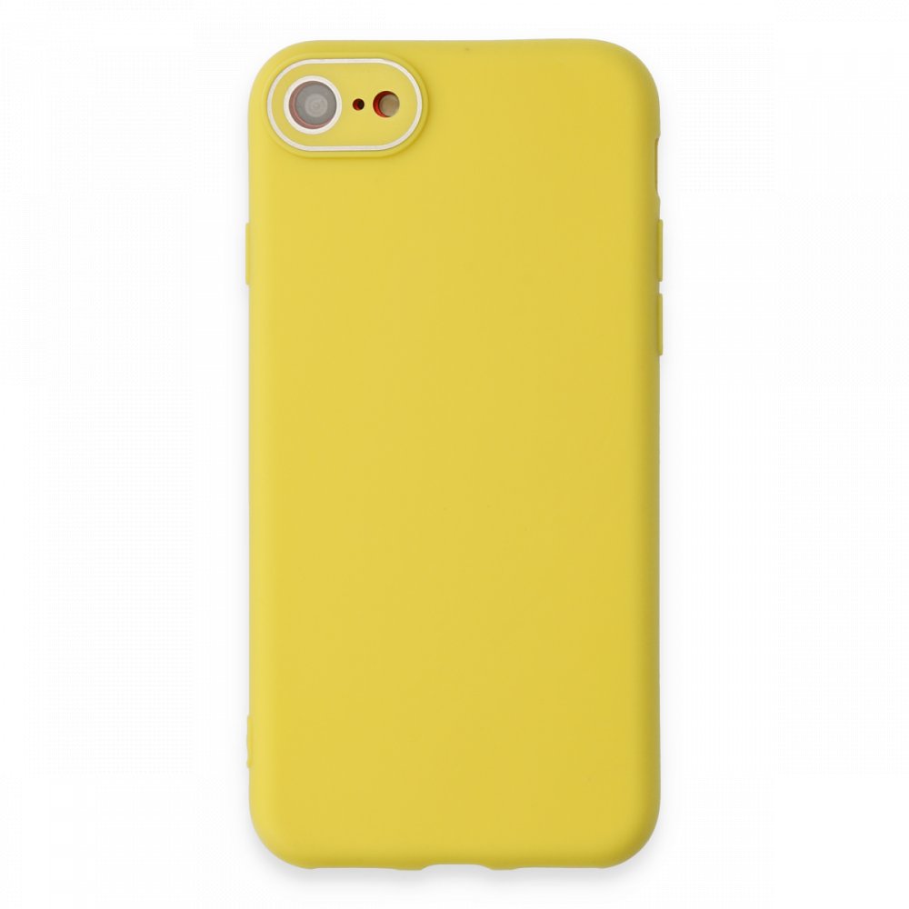  iPhone 8 Kılıf Lansman Glass Kapak - Sarı