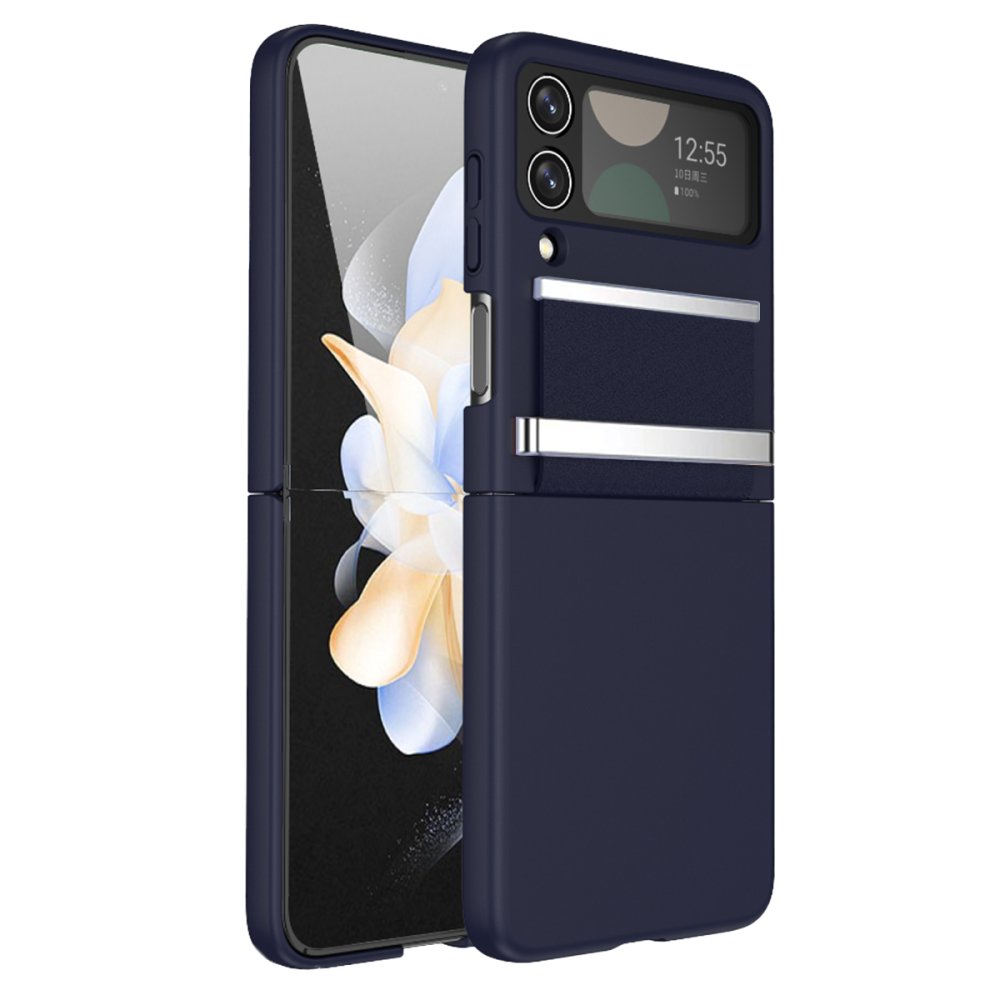  Samsung Galaxy Z Flip 3 Kılıf Belt Flip Kapak - Lacivert