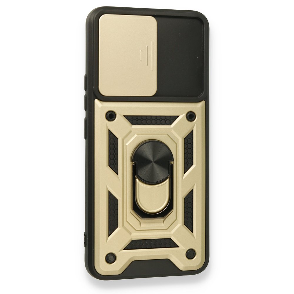  Realme 8 Pro Kılıf Pars Lens Yüzüklü Silikon - Gold