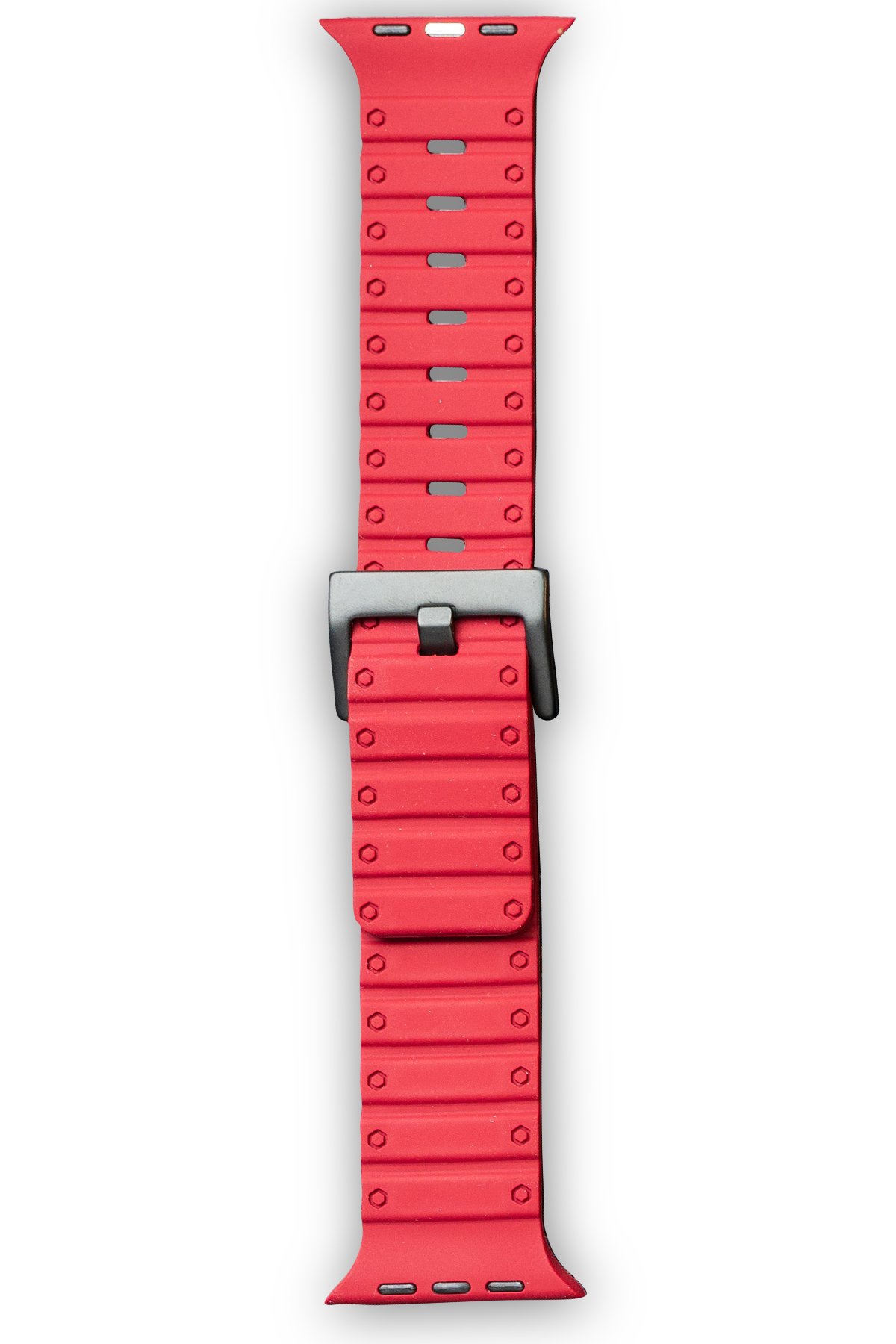  Apple Watch 42mm Magnus Mıknatıslı Silikon Kordon - Kırmızı