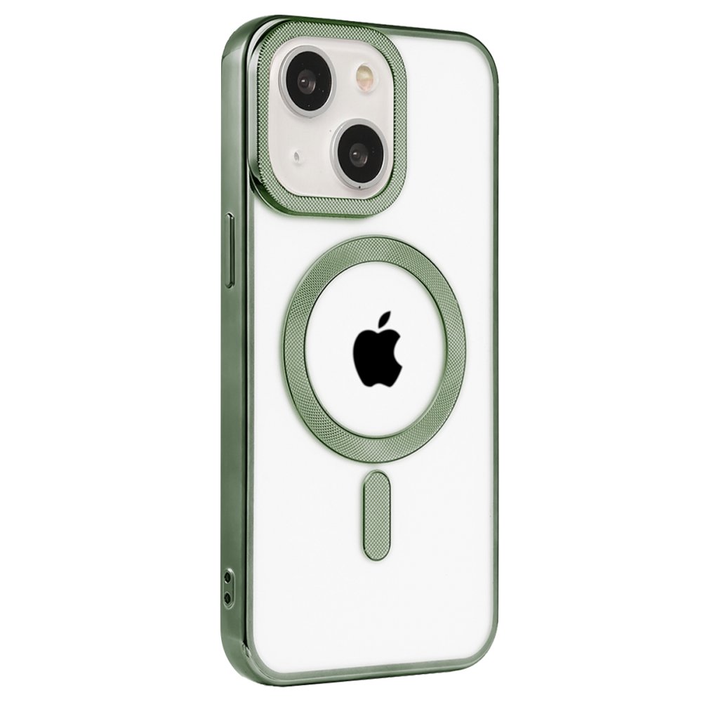  iPhone 15 Kılıf Kronos Magsafe Kapak - Açık Yeşil