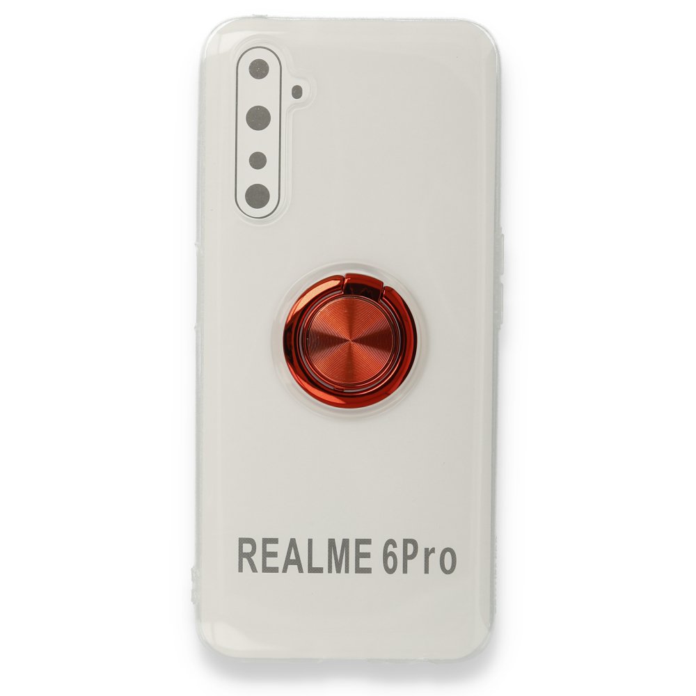 Realme 6 Pro Kılıf Gros Yüzüklü Silikon - Kırmızı  Realme 6 Pro Kılıf Gros Yüzüklü Silikon - Kırmızı