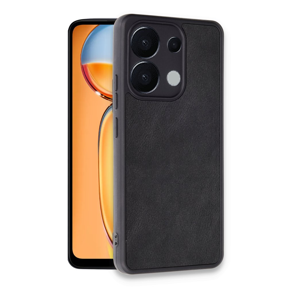 Xiaomi Poco M6 Pro 4G Kılıf Aras Deri Kapak - Siyah Xiaomi Poco M6 Pro 4G Kılıf Aras Deri Kapak - Siyah