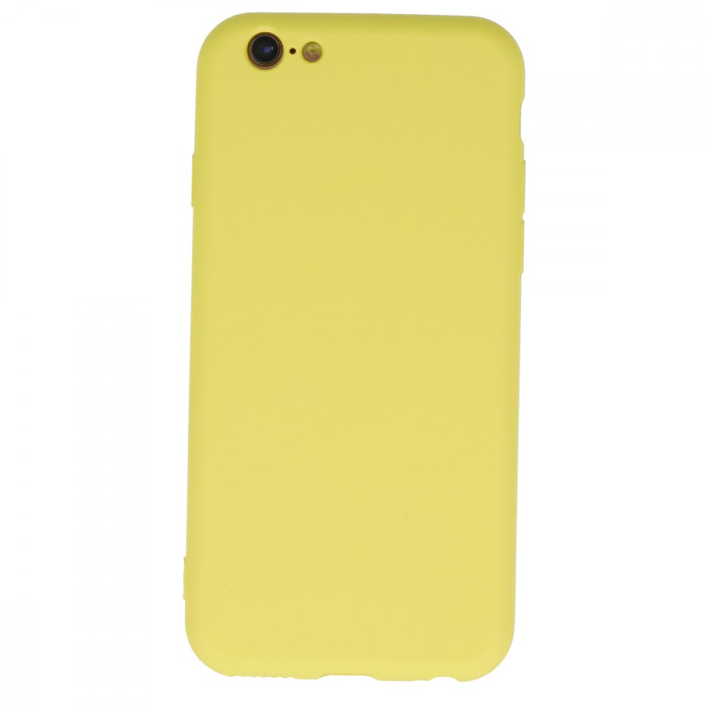 iPhone 6 Plus Kılıf Nano içi Kadife Silikon - Sarı iPhone 6 Plus Kılıf Nano içi Kadife Silikon - Sarı