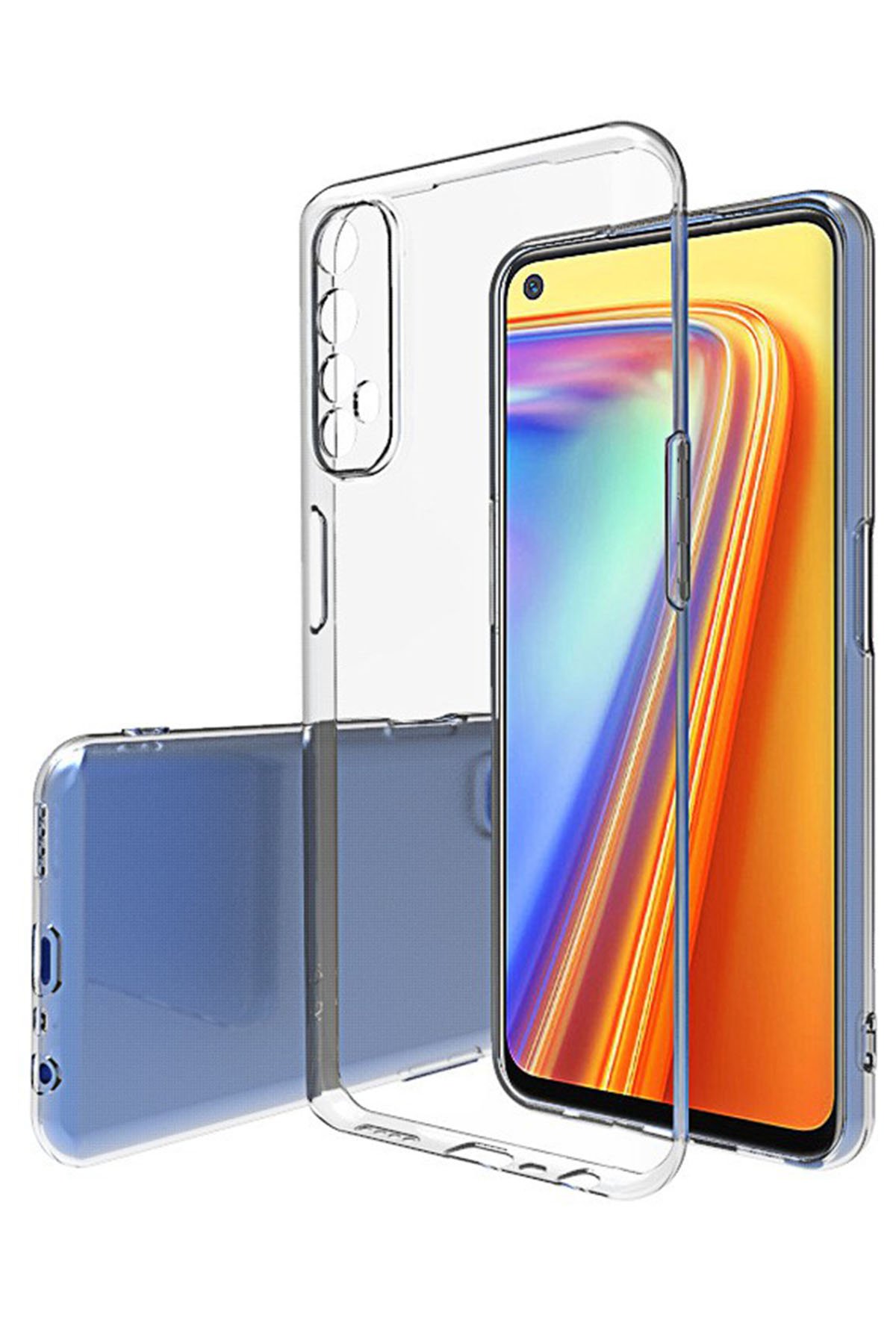 Realme 7 Pro Kılıf Lüx Şeffaf Silikon - Şeffaf  Realme 7 Pro Kılıf Lüx Şeffaf Silikon - Şeffaf