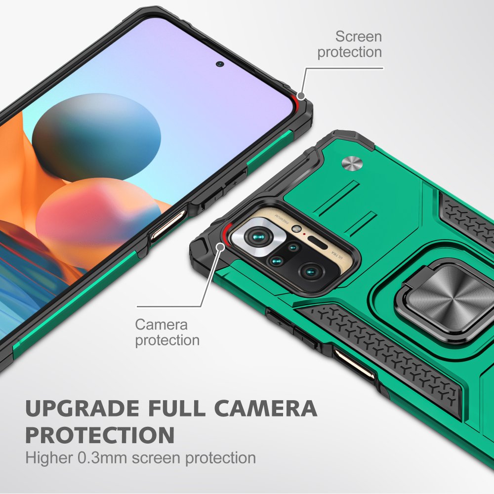 Redmi Note 10 Pro Kılıf Zegna Yüzüklü Silikon Kapak - Koyu Yeşil