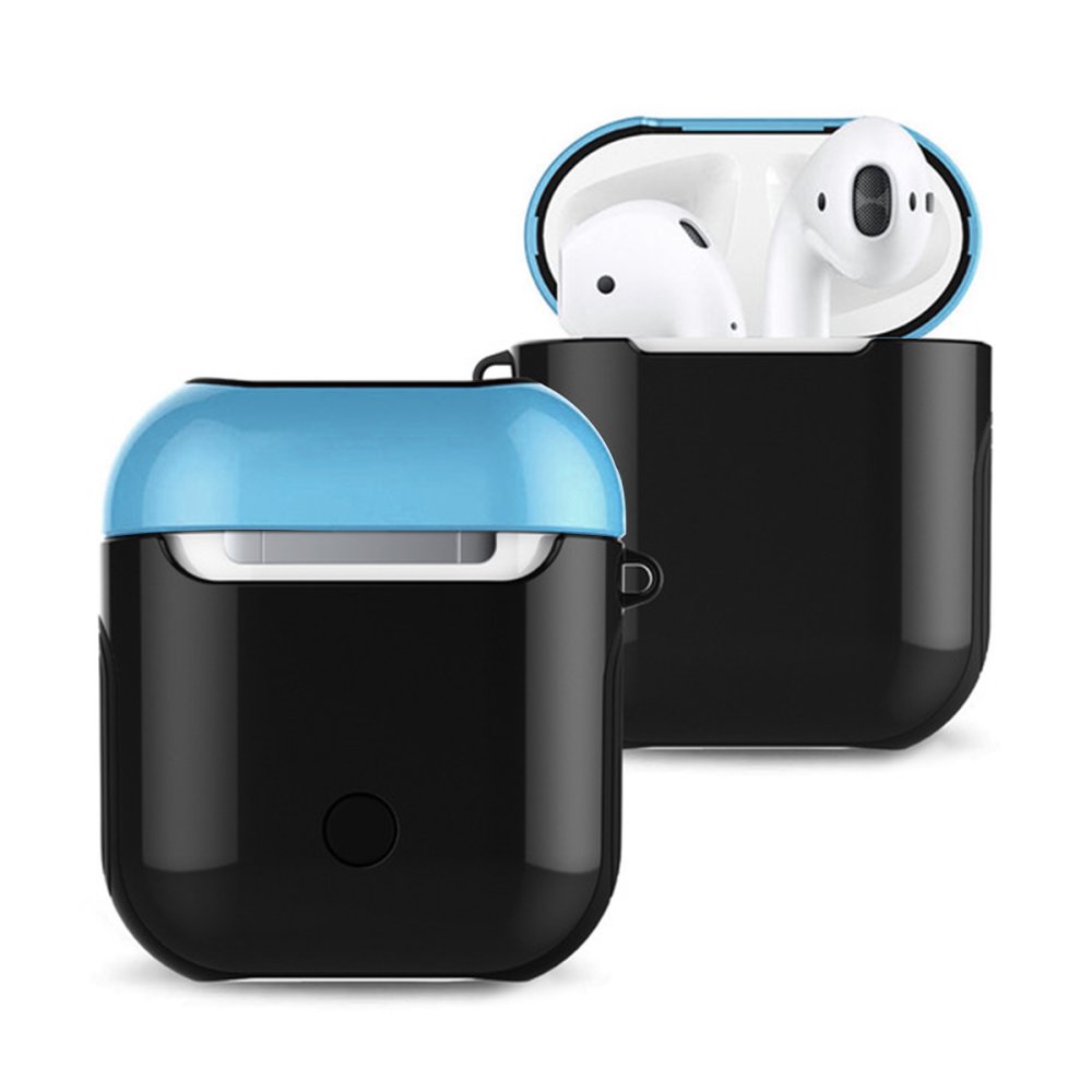  Airpods (1.nesil) 3in1 Kılıf - Siyah-Mavi