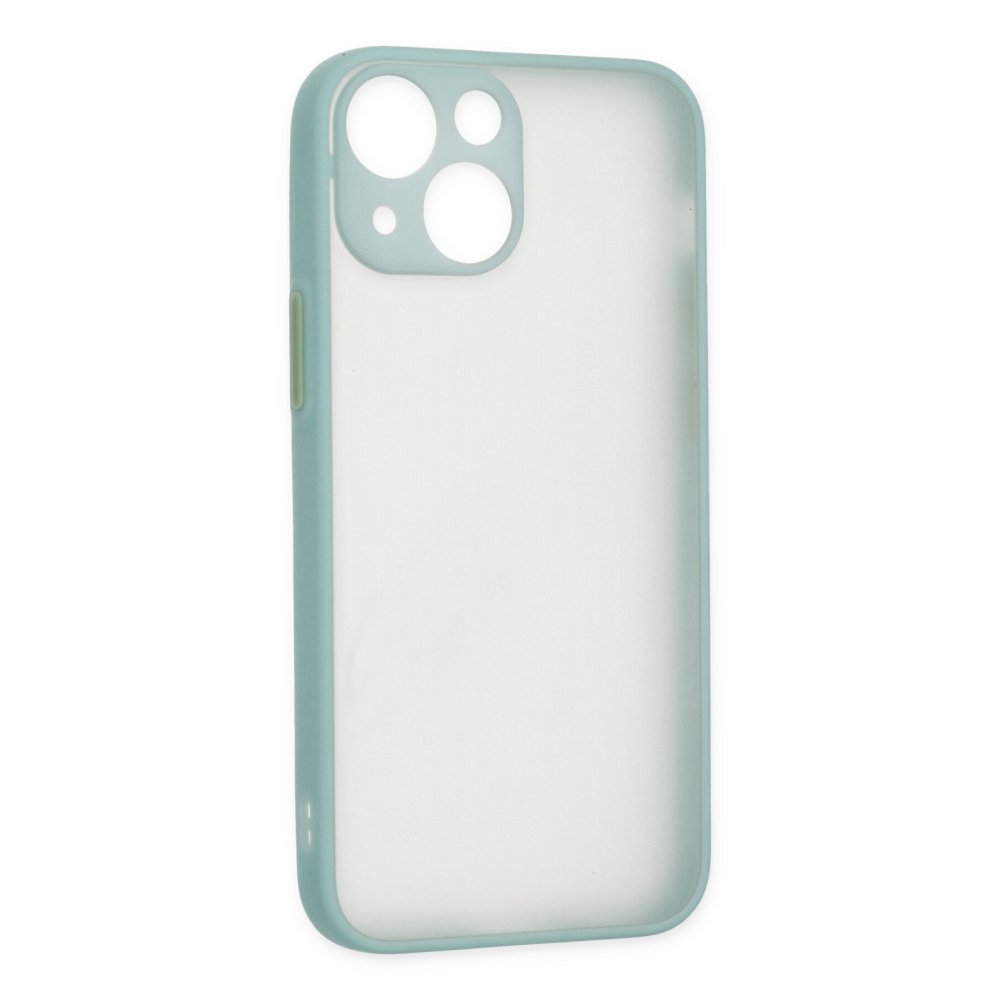  iPhone 15 Kılıf Montreal Silikon Kapak - Açık Yeşil