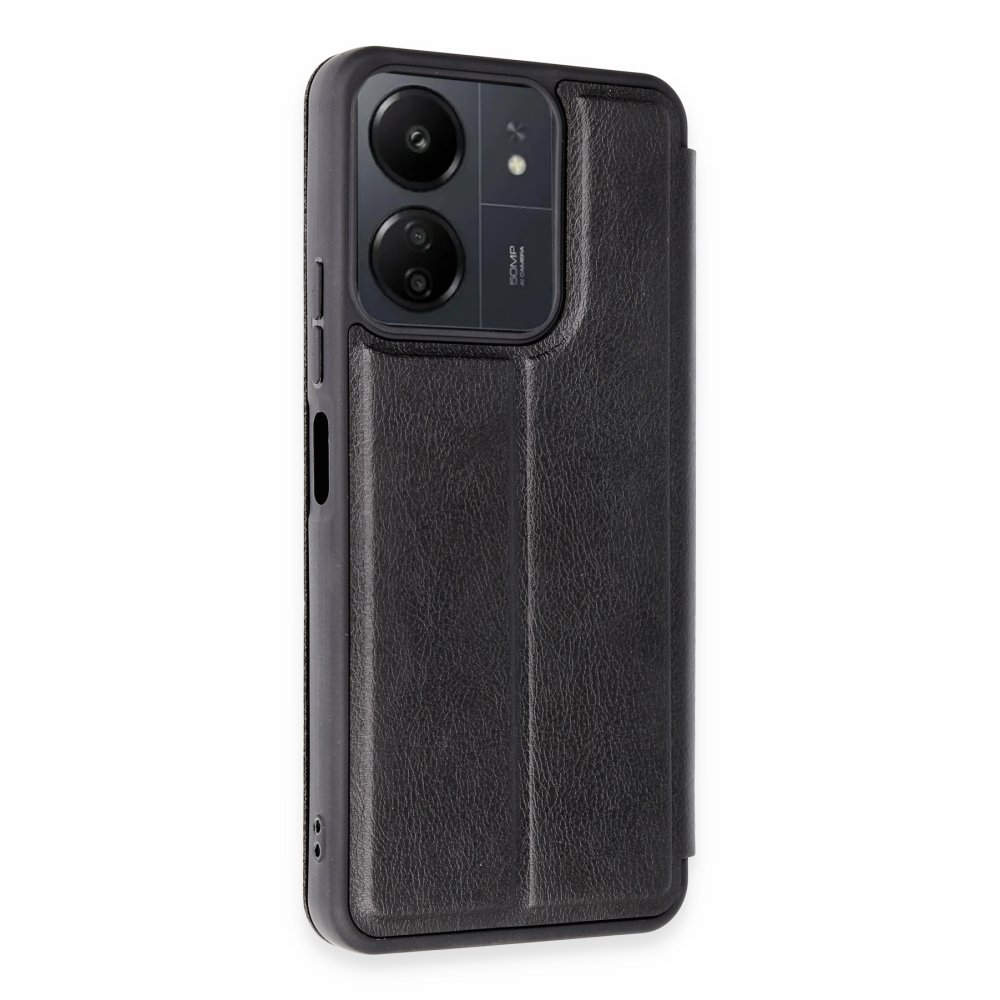  Xiaomi Poco C65 Kılıf Flip Cover - Siyah