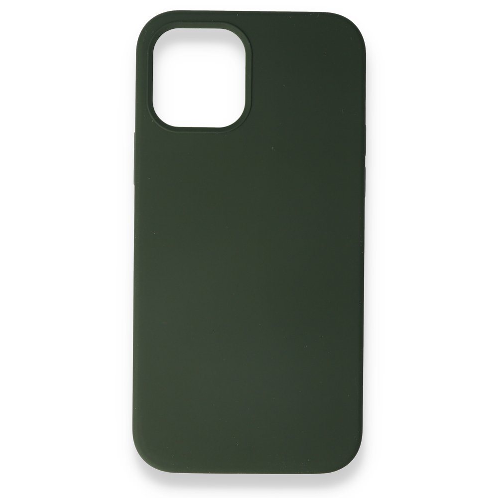  iPhone 12 Mini Kılıf Magneticsafe Lansman Silikon Kapak - Yeşil