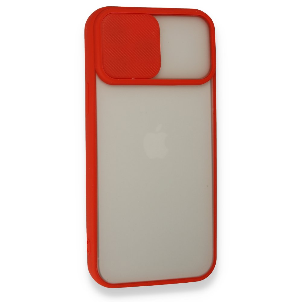 iPhone 13 Pro Max Kılıf Palm Buzlu Kamera Sürgülü Silikon - Kırmızı iPhone 13 Pro Max Kılıf Palm Buzlu Kamera Sürgülü Silikon - Kırmızı