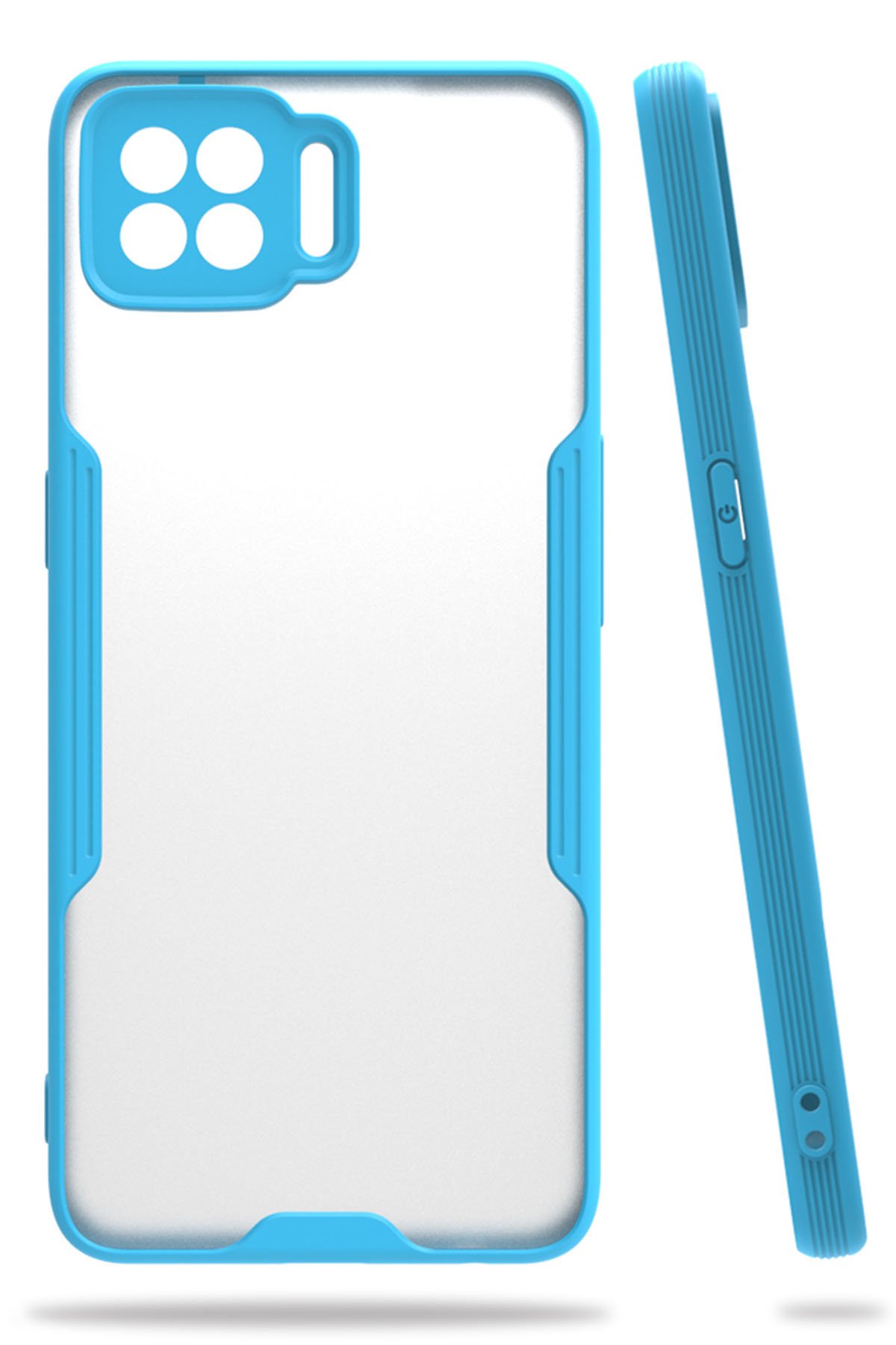  Oppo A73 Kılıf Platin Silikon - Mavi