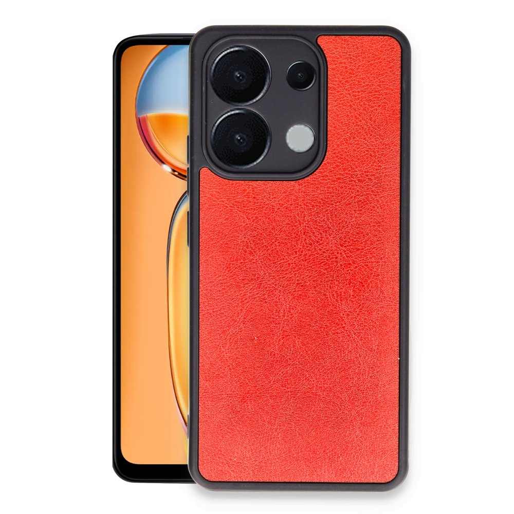 Redmi Note 13 Pro 4G Kılıf Aras Deri Kapak - Kırmızı