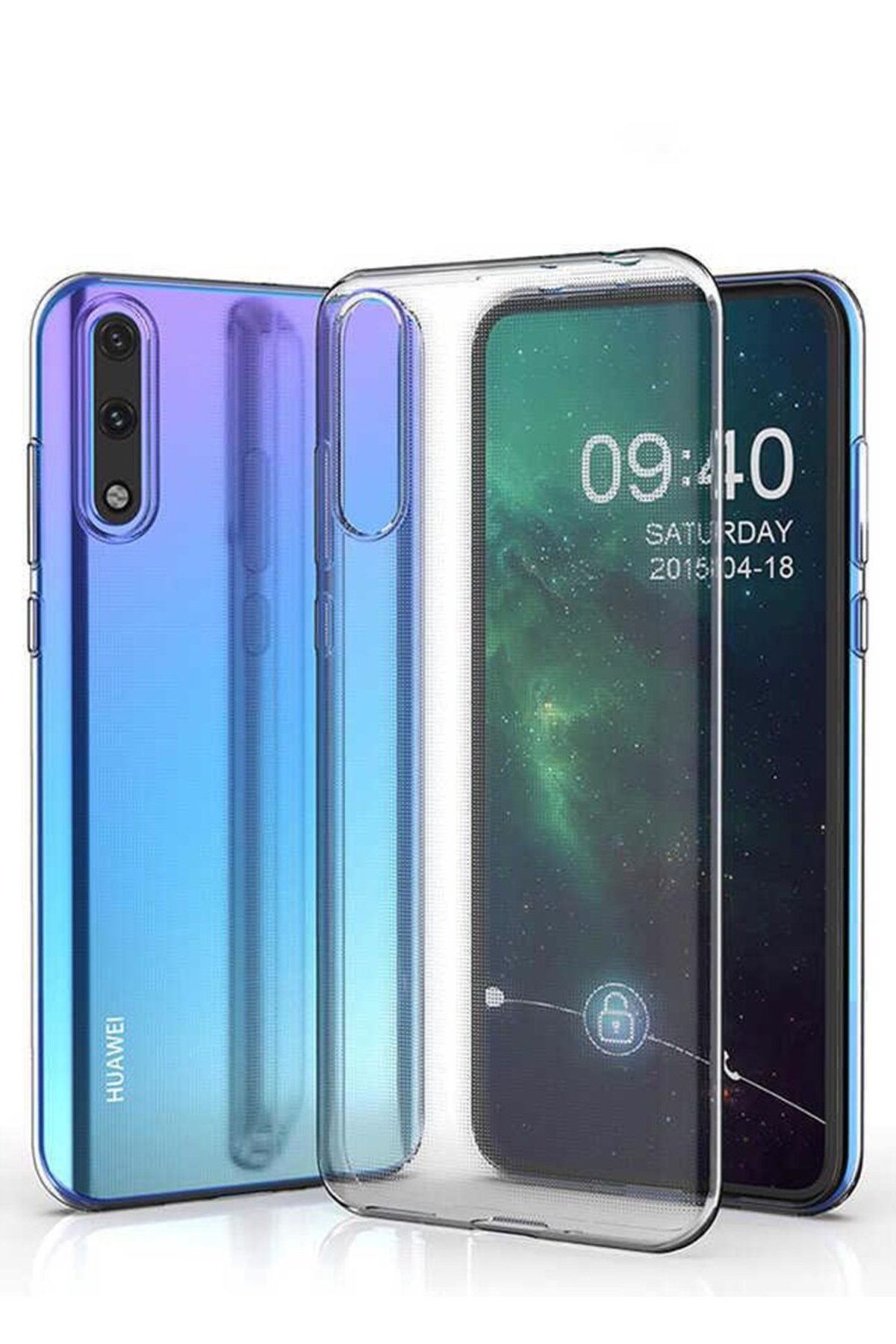 Huawei P Smart S Kılıf Lüx Şeffaf Silikon Huawei P Smart S Kılıf Lüx Şeffaf Silikon