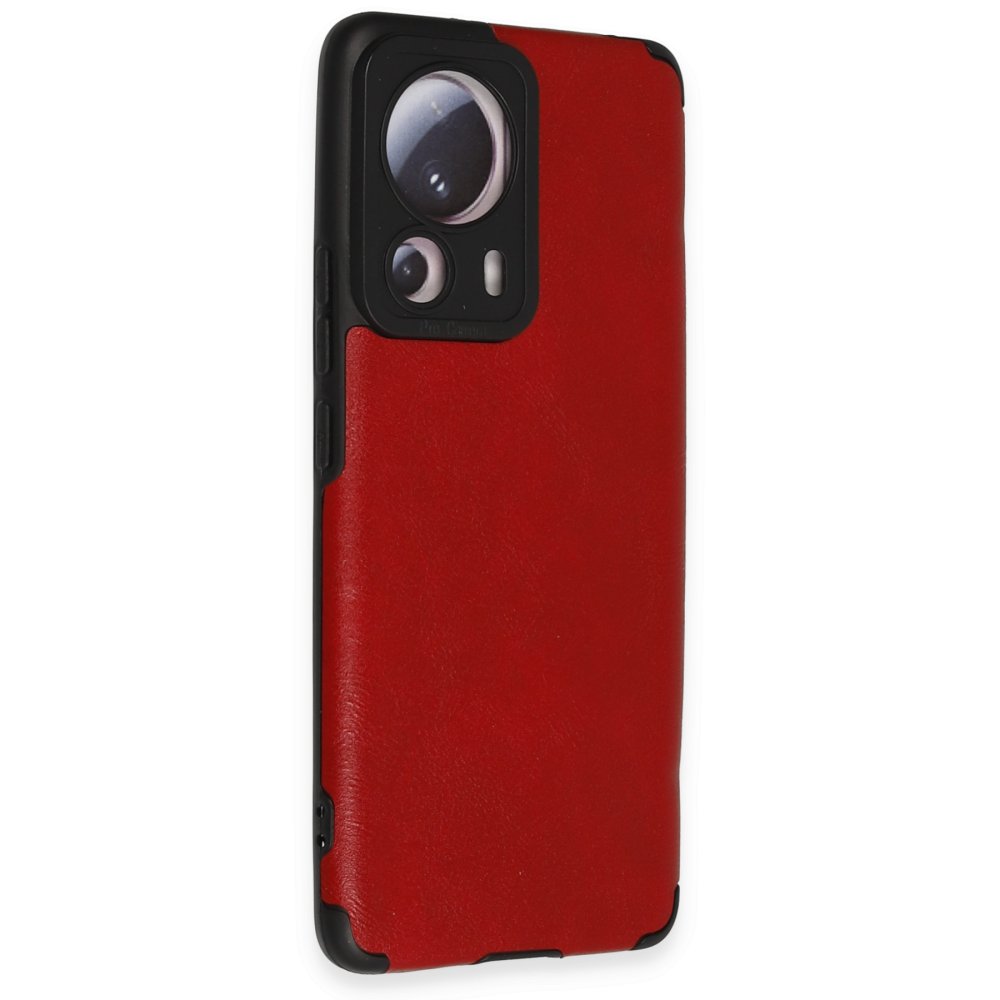 Xiaomi Mi 13 Lite Kılıf Loop Deri Silikon - Kırmızı Xiaomi Mi 13 Lite Kılıf Loop Deri Silikon - Kırmızı