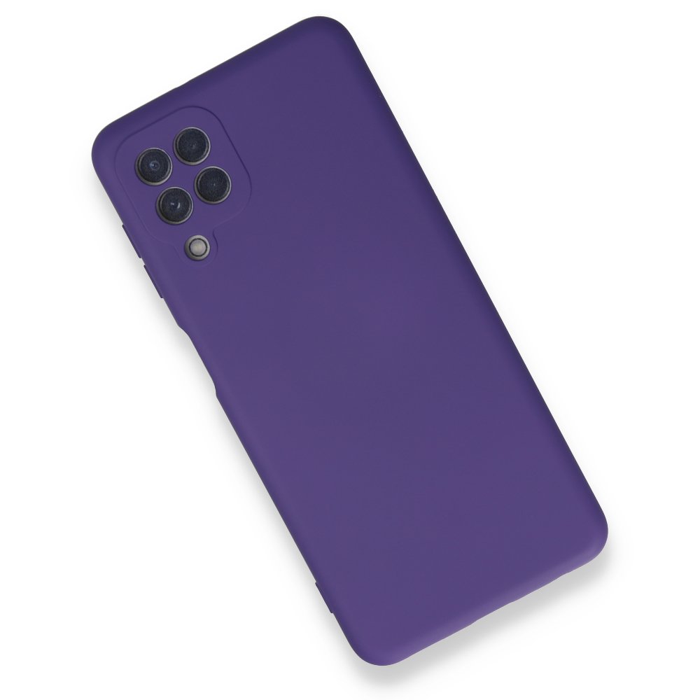  Samsung Galaxy M32 Kılıf Nano içi Kadife Silikon - Mor