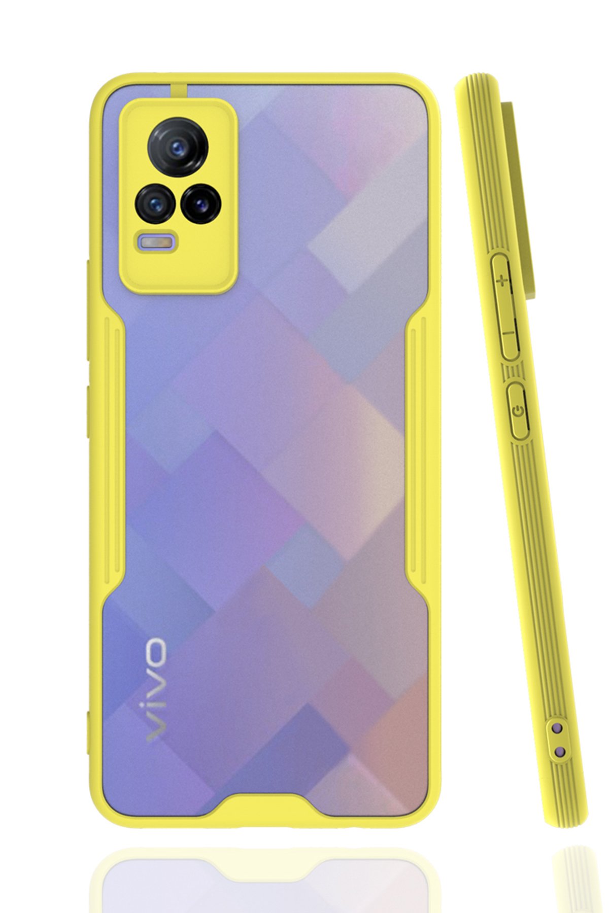  Vivo V21e Kılıf Platin Silikon - Sarı