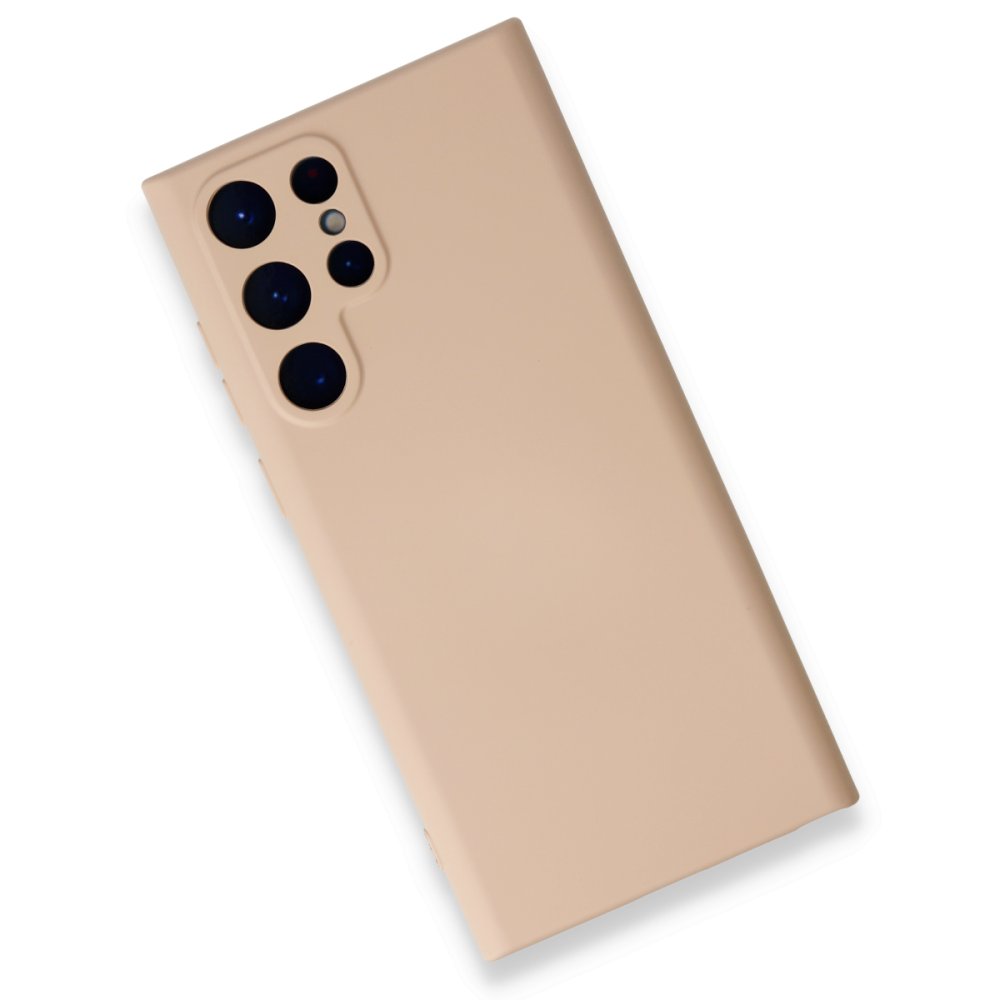 Samsung Galaxy S23 Ultra Kılıf Nano içi Kadife Silikon - Pudra