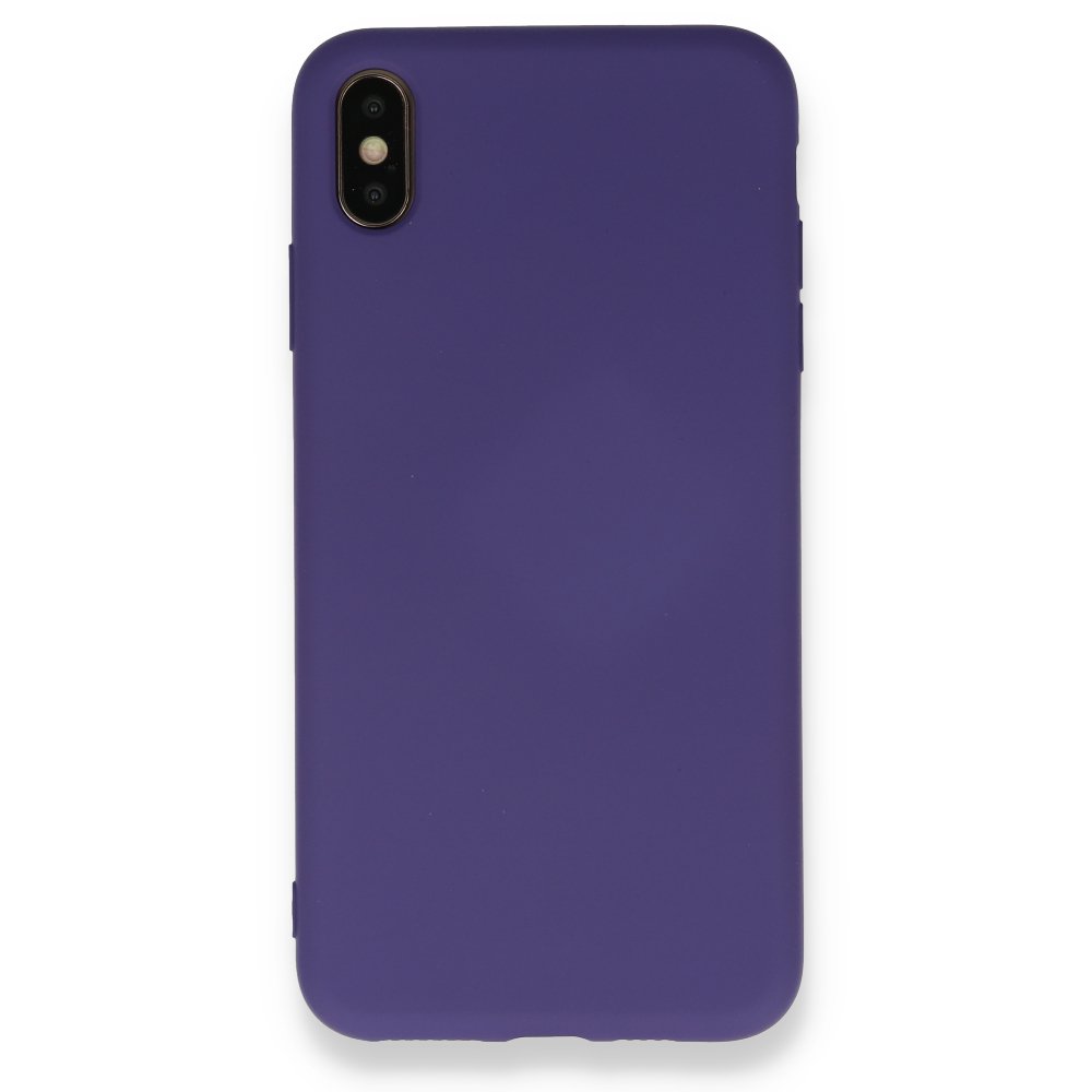  iPhone XS Max Kılıf Nano içi Kadife Silikon - Mor