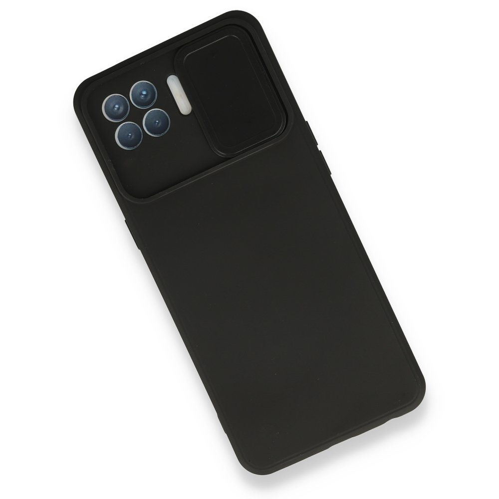  Oppo Reno 4 Lite Kılıf Color Lens Silikon - Siyah