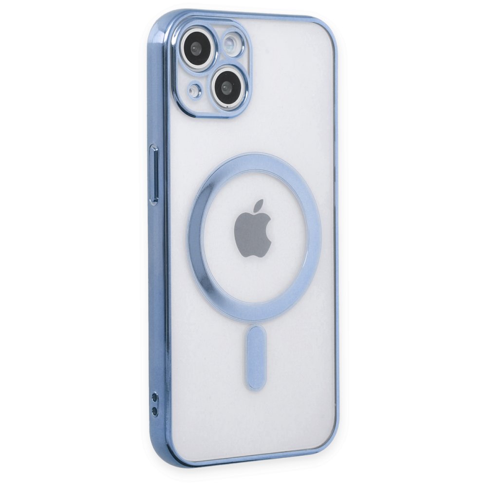  iPhone 14 Plus Kılıf Magneticsafe Lazer Silikon - Sierra Blue