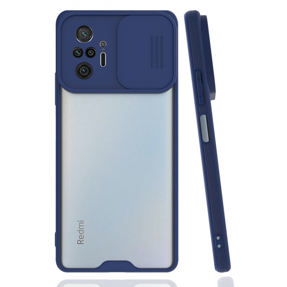 Redmi Note 10 Pro Kılıf Platin Kamera Koruma Silikon - Lacivert