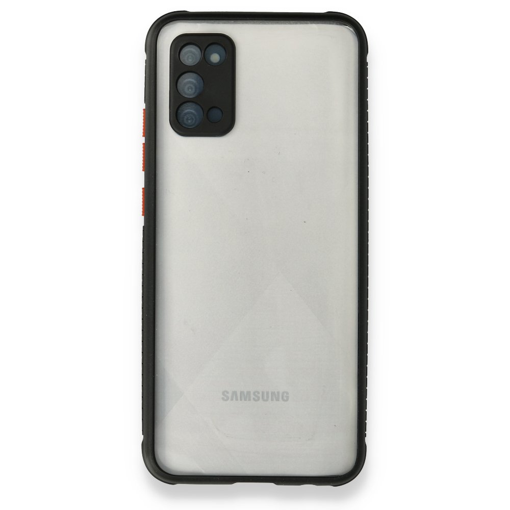  Samsung Galaxy A02S Kılıf Miami Şeffaf Silikon - Siyah