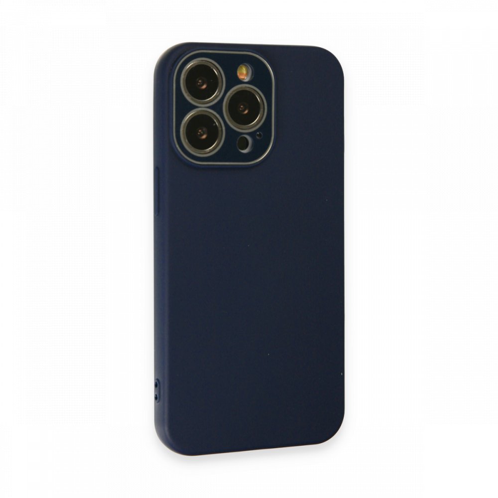 iPhone 13 Pro Max Kılıf Lansman Glass Kapak - Lacivert  iPhone 13 Pro Max Kılıf Lansman Glass Kapak - Lacivert