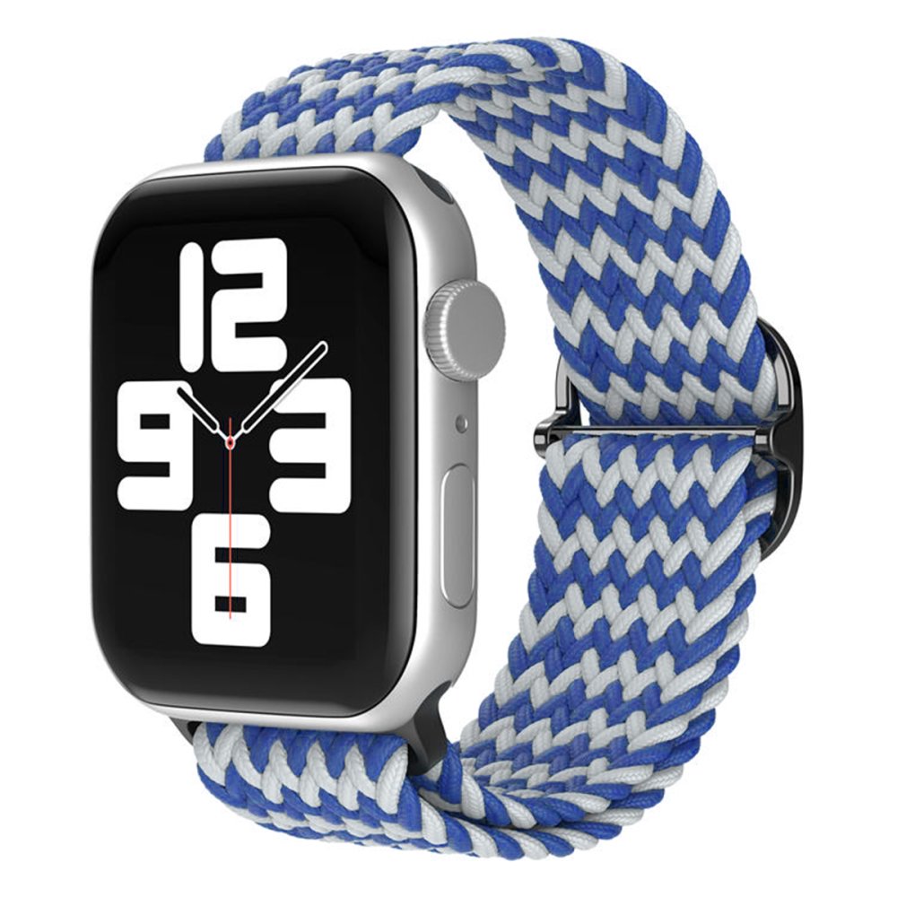  Apple Watch Ultra 49mm Star Kordon - Zigzag Beyaz-Mavi