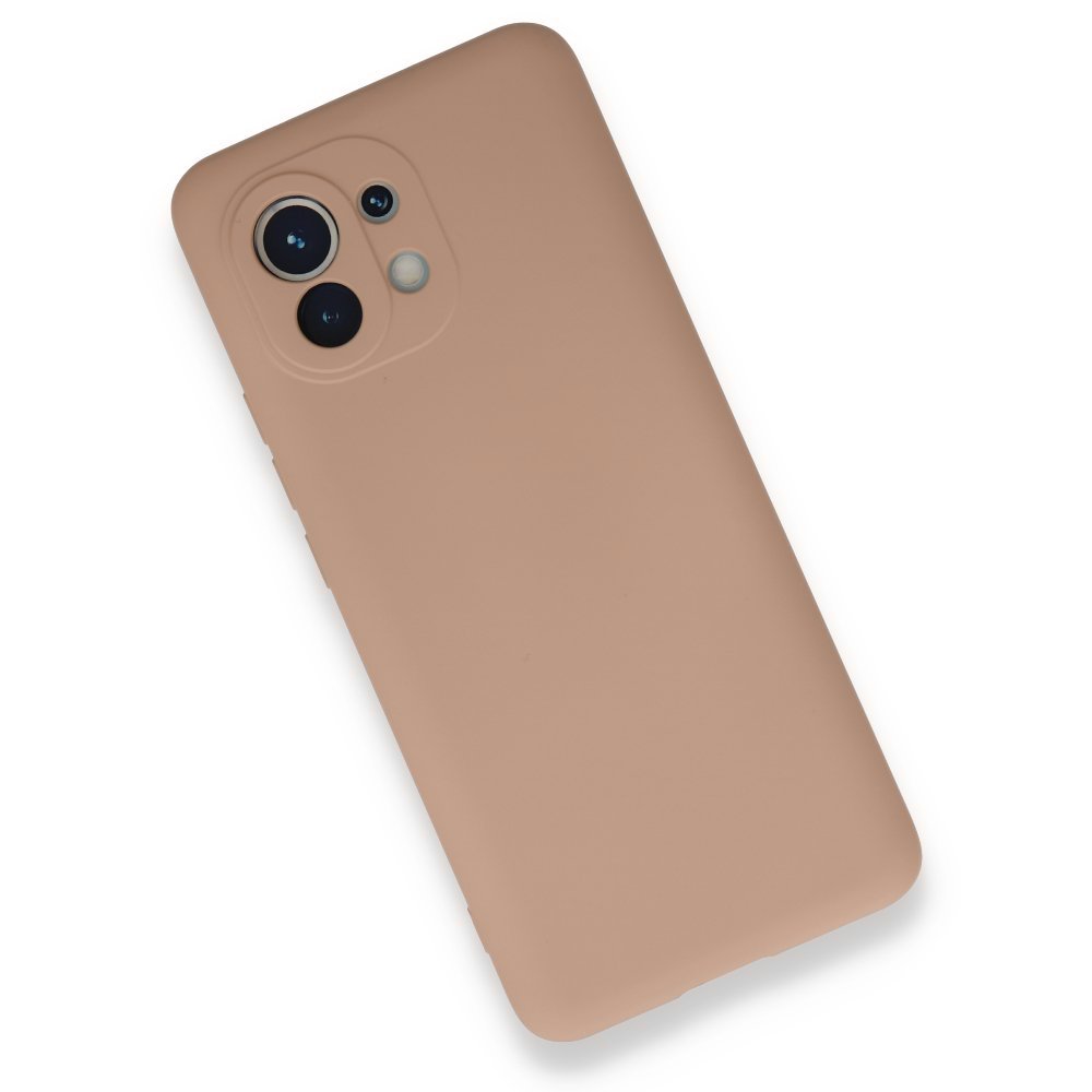 Xiaomi Mi 11 Kılıf Nano içi Kadife Silikon - Pudra Xiaomi Mi 11 Kılıf Nano içi Kadife Silikon - Pudra