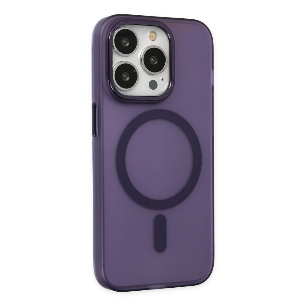 iPhone 14 Pro Kılıf Lodos Magneticsafe Mat Kapak - Mor iPhone 14 Pro Kılıf Lodos Magneticsafe Mat Kapak - Mor