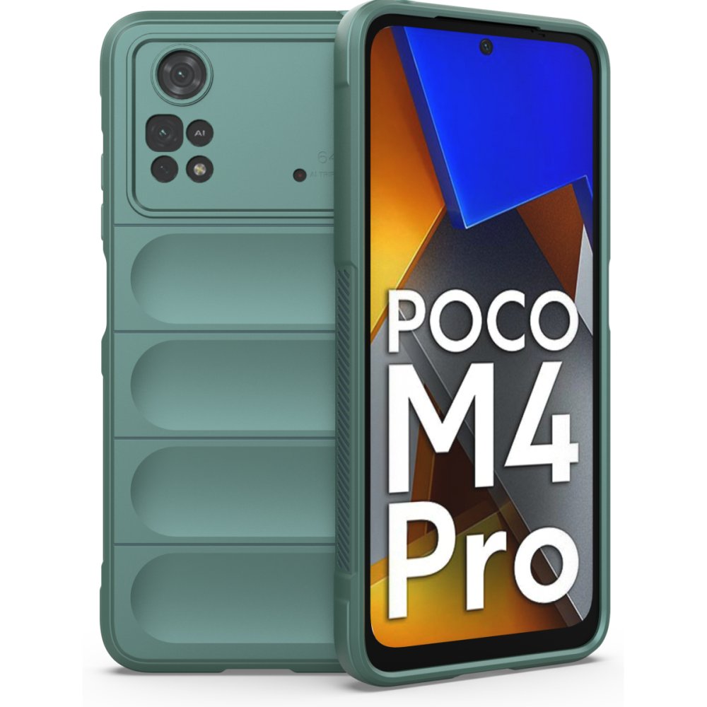  Xiaomi Poco M4 Pro 4G Kılıf Optimum Silikon - Koyu Yeşil