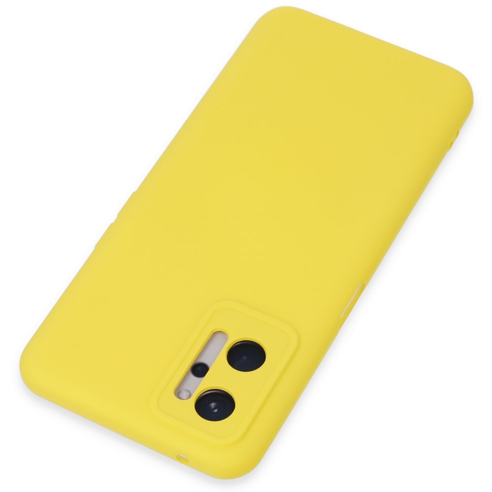  Realme 9i 4G Kılıf Nano içi Kadife Silikon - Sarı
