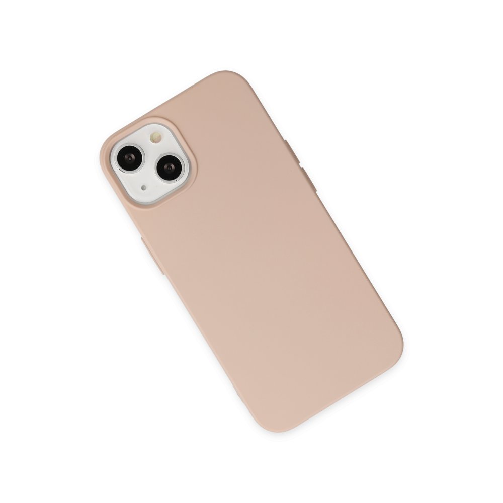 iPhone 14 Plus Kılıf Nano içi Kadife Silikon - Pudra iPhone 14 Plus Kılıf Nano içi Kadife Silikon - Pudra