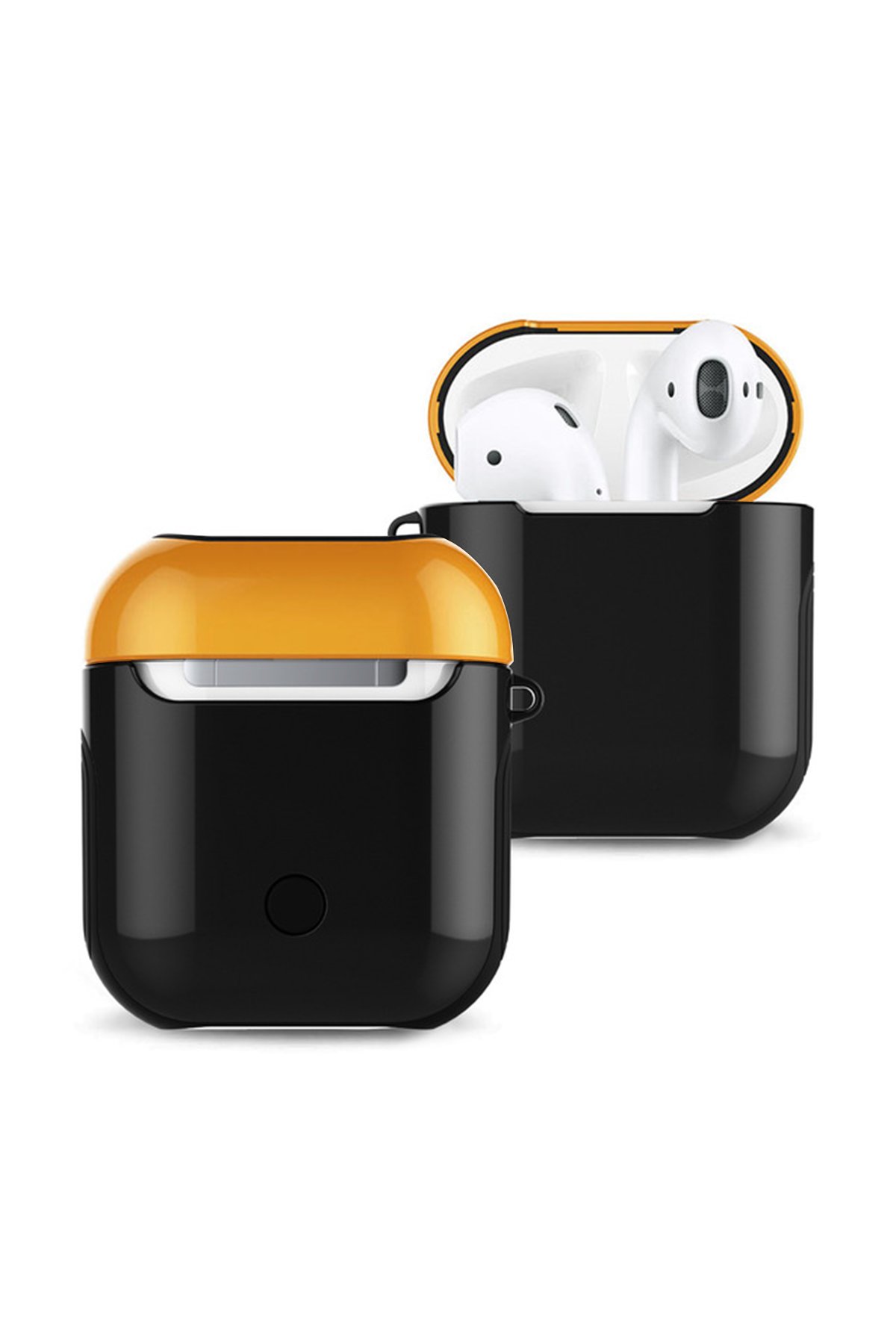  Airpods (1.nesil) 3in1 Kılıf - Siyah-Sarı