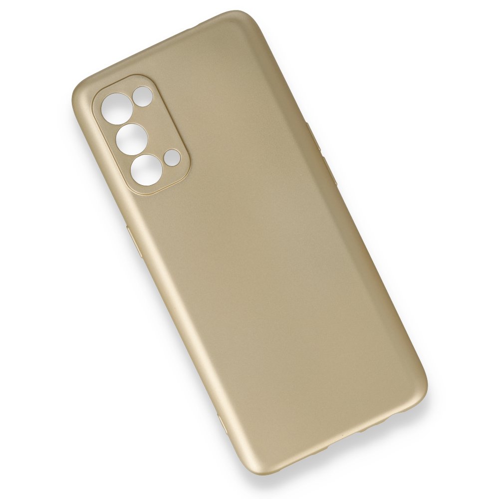 Oppo Reno 5 Kılıf First Silikon - Gold  Oppo Reno 5 Kılıf First Silikon - Gold