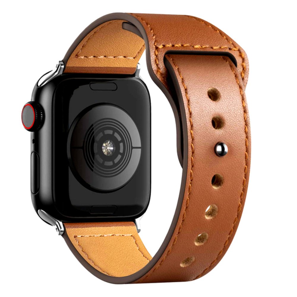  Apple Watch 40mm KR415 Luaz Deri Kordon - Kahverengi