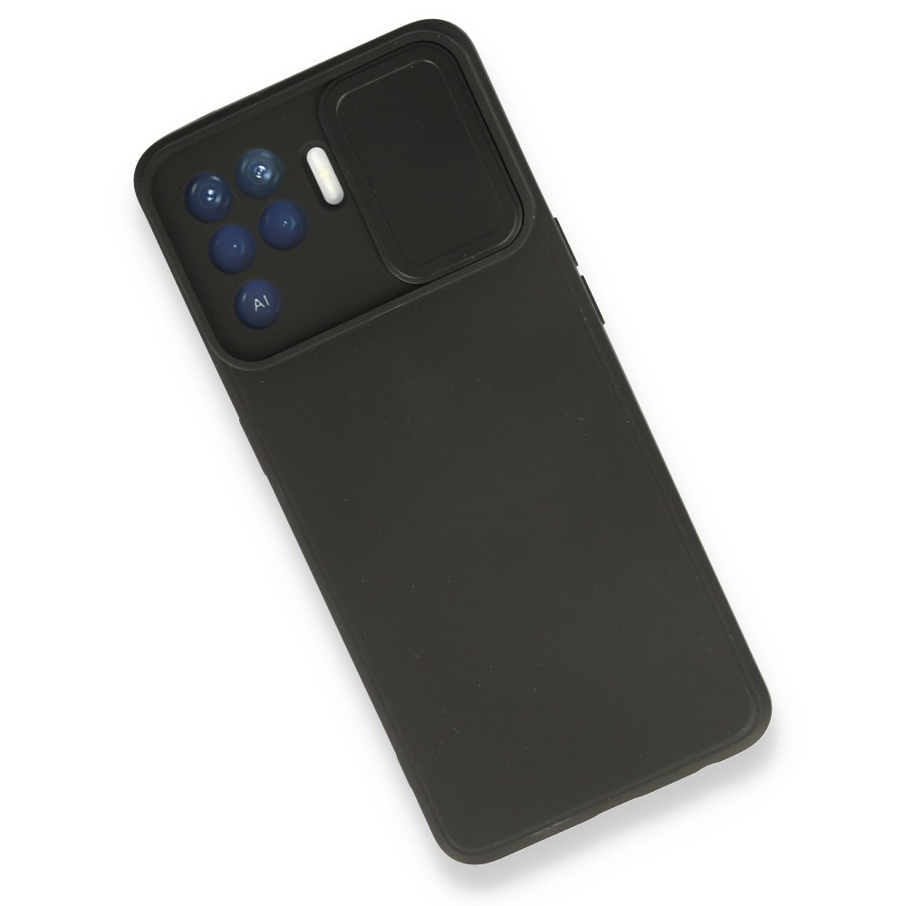  Oppo Reno 5 Lite Kılıf Color Lens Silikon - Siyah