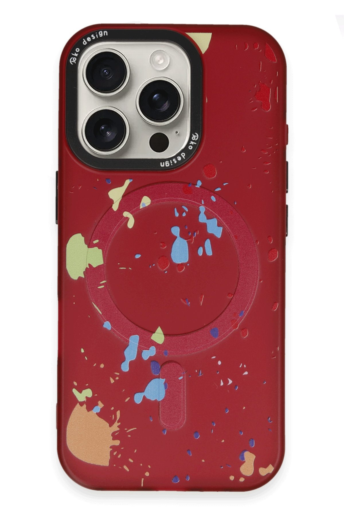 Joko iPhone 16 Pro Max Colorful Magsafe Kapak - Kırmızı