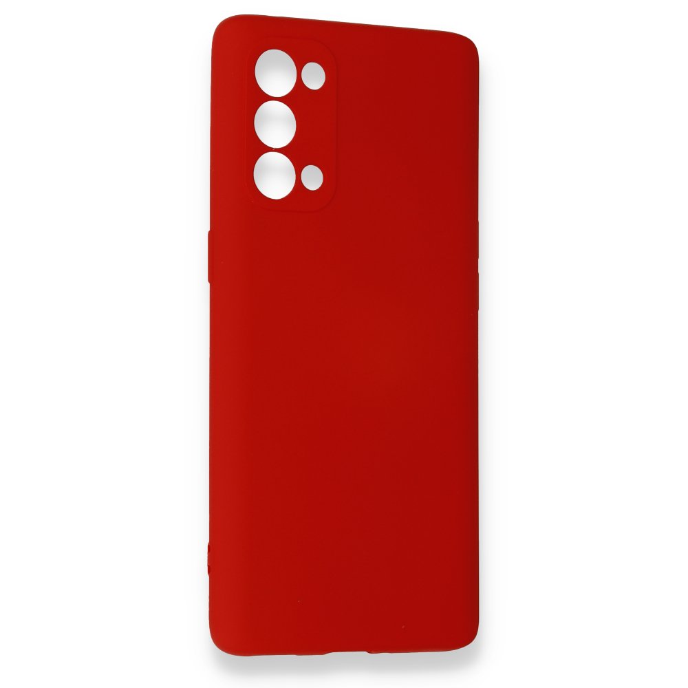  Oppo Reno 5 Pro Kılıf Nano içi Kadife Silikon - Kırmızı