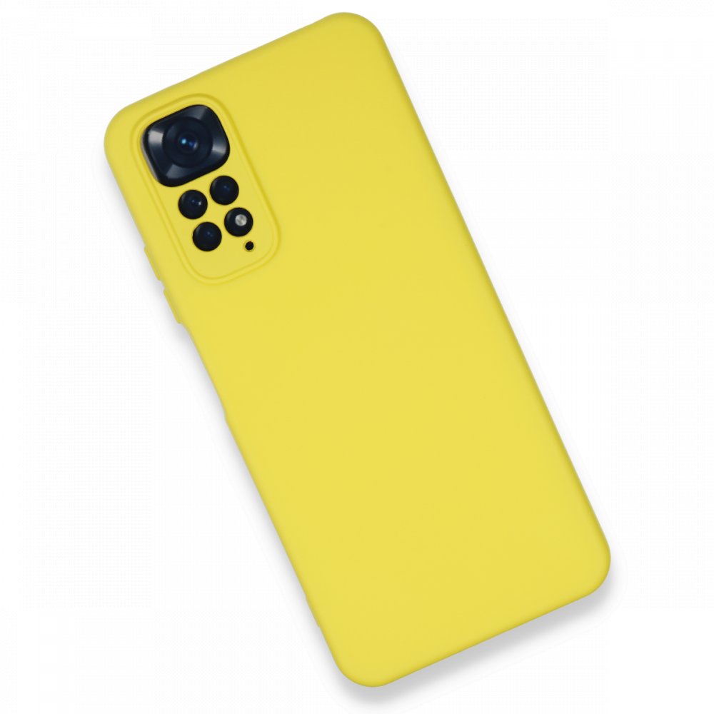 Redmi Note 11S Kılıf Nano içi Kadife Silikon - Sarı Redmi Note 11S Kılıf Nano içi Kadife Silikon - Sarı