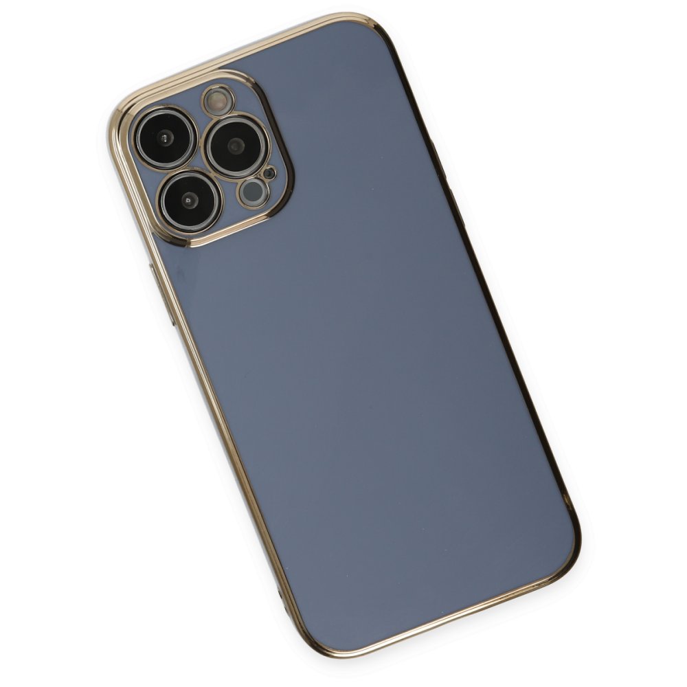  iPhone 14 Pro Max Kılıf Volet Silikon - Mavi