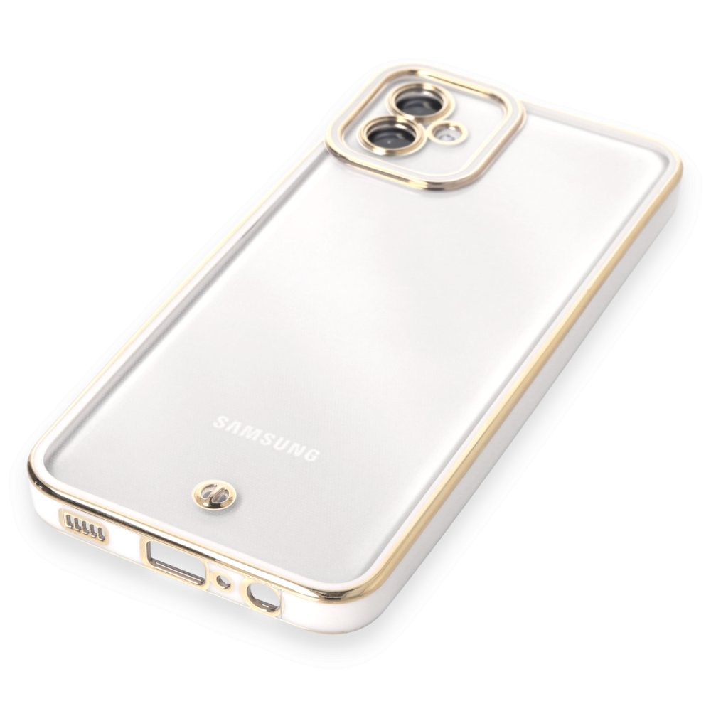  Samsung Galaxy A04E Kılıf Liva Lens Silikon - Beyaz