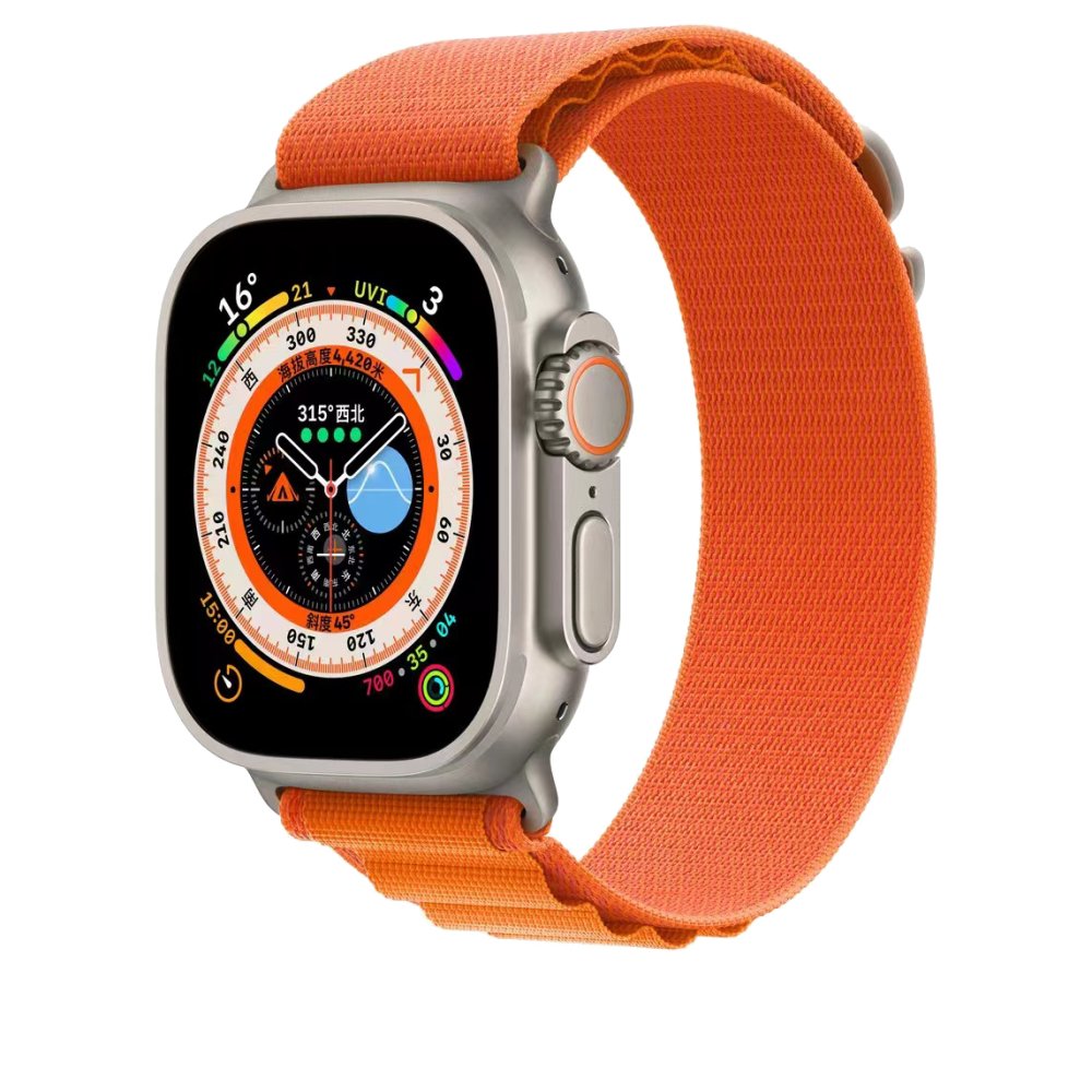  Apple Watch 45mm Mountain Kordon - Turuncu